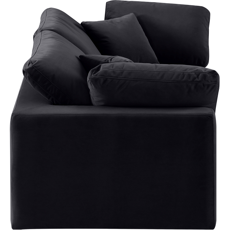 Meridian Furniture Comfy Black Velvet 2-Pc. Modular Sofa