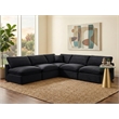 Meridian Furniture Comfy Black Velvet 5-Pc. Modular Sectional