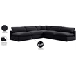 Meridian Furniture Comfy Black Velvet 5-Pc. Modular Sectional