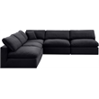Meridian Furniture Comfy Black Velvet 5-Pc. Modular Sectional