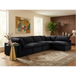 Meridian Furniture Comfy Black Velvet 5-Pc. Modular Sectional