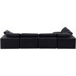 Meridian Furniture Comfy Black Velvet 5-Pc. Modular Sectional