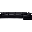 Meridian Furniture Comfy Black Velvet 5-Pc. Modular Sectional
