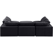 Meridian Furniture Comfy Black Velvet 6-Pc. Modular Sectional