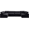 Meridian Furniture Comfy Black Velvet 6-Pc. Modular Sectional