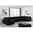 Meridian Furniture Comfy Black Velvet 7-Pc. Modular Sectional