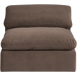 Meridian Furniture Comfy Brown Velvet Armless Chair