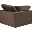 Meridian Furniture Comfy Brown Velvet Corner Chair