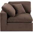 Meridian Furniture Comfy Brown Velvet Corner Chair