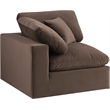 Meridian Furniture Comfy Brown Velvet Corner Chair