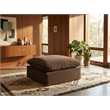 Meridian Furniture Comfy Brown Velvet Ottoman