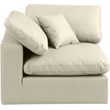 Meridian Furniture Comfy Cream Vegan Leather Corner Chair