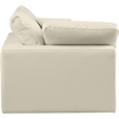 Meridian Furniture Comfy Cream Vegan Leather Corner Chair