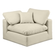 Meridian Furniture Comfy Cream Vegan Leather Corner Chair