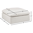 Meridian Furniture Comfy Cream Vegan Leather Ottoman