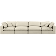Meridian Furniture Comfy Cream Vegan Leather 4-Pc. Modular Sofa