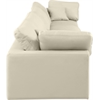 Meridian Furniture Comfy Cream Vegan Leather 4-Pc. Modular Sofa