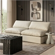 Meridian Furniture Comfy Cream Vegan Leather 2-Pc. Modular Sofa