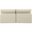 Meridian Furniture Comfy Cream Vegan Leather 2-Pc. Modular Sofa