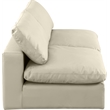 Meridian Furniture Comfy Cream Vegan Leather 2-Pc. Modular Sofa