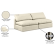 Meridian Furniture Comfy Cream Vegan Leather 2-Pc. Modular Sofa