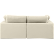 Meridian Furniture Comfy Cream Vegan Leather 2-Pc. Modular Sofa