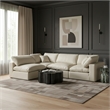 Meridian Furniture Comfy Cream Vegan Leather 4-Pc. Modular Sectional
