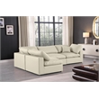 Meridian Furniture Comfy Cream Vegan Leather 4-Pc. Modular Sectional