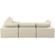 Meridian Furniture Comfy Cream Vegan Leather 4-Pc. Modular Sectional