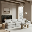 Meridian Furniture Comfy White Linen Textured Fabric 2-Pc. Modular Sofa