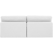 Meridian Furniture Comfy White Linen Textured Fabric 2-Pc. Modular Sofa