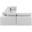 Meridian Furniture Comfy White Linen Textured Fabric 5-Pc. Modular Sectional