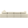 Meridian Furniture Comfy Cream Vegan Leather 5-Pc. Modular Sectional