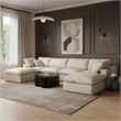 Meridian Furniture Comfy Cream Vegan Leather 6-Pc. Modular Sectional