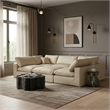 Meridian Furniture Comfy Cream Vegan Leather 6-Pc. Modular Sectional