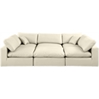 Meridian Furniture Comfy Cream Vegan Leather 6-Pc. Modular Sectional