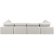 Meridian Furniture Comfy Cream Vegan Leather 6-Pc. Modular Sectional