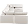 Meridian Furniture Comfy Cream Vegan Leather 6-Pc. Modular Sectional