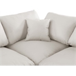 Meridian Furniture Comfy Cream Vegan Leather 6-Pc. Modular Sectional