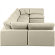 Meridian Furniture Comfy Cream Vegan Leather 7-Pc. Modular Sectional