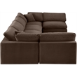Meridian Furniture Comfy Brown Velvet 6-Pc. Modular Sectional