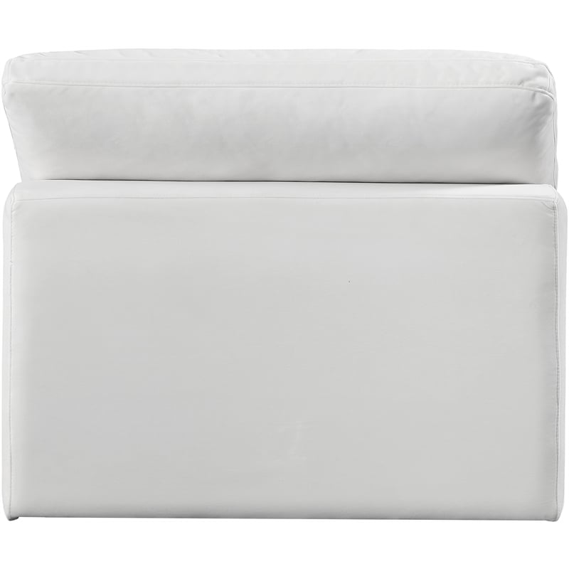 Meridian Furniture Comfy Cream Velvet Armless Chair