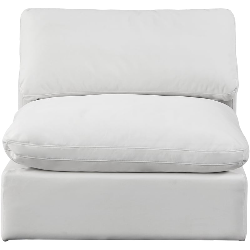 Meridian Furniture Comfy Cream Velvet Armless Chair