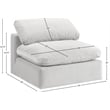 Meridian Furniture Comfy Cream Velvet Armless Chair