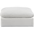 Meridian Furniture Comfy Cream Velvet Ottoman