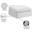 Meridian Furniture Comfy Cream Velvet Ottoman
