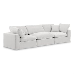 Meridian Furniture Comfy Cream Velvet 3-Pc. Modular Sofa