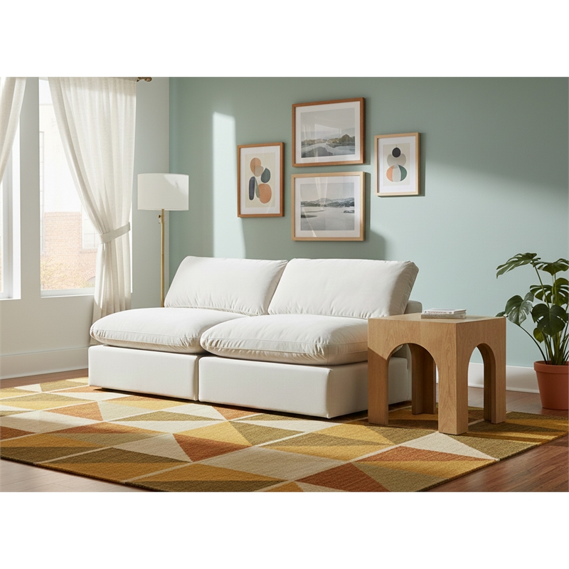 Meridian Furniture Comfy Cream Velvet 2-Pc. Modular Sofa