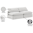 Meridian Furniture Comfy Cream Velvet 2-Pc. Modular Sofa