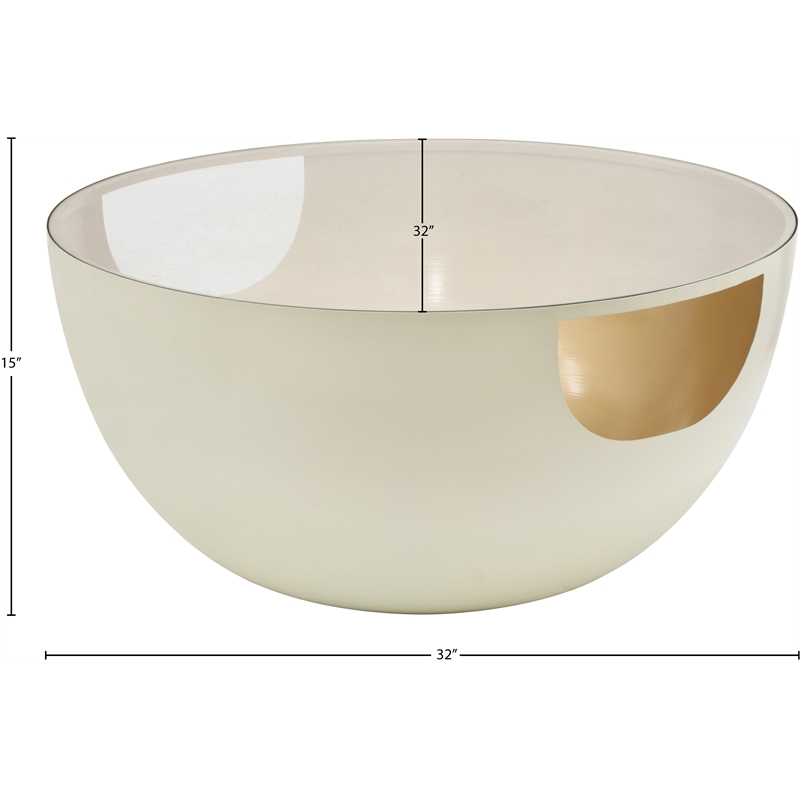 Meridian Furniture Doma Cream / Gold Coffee Table